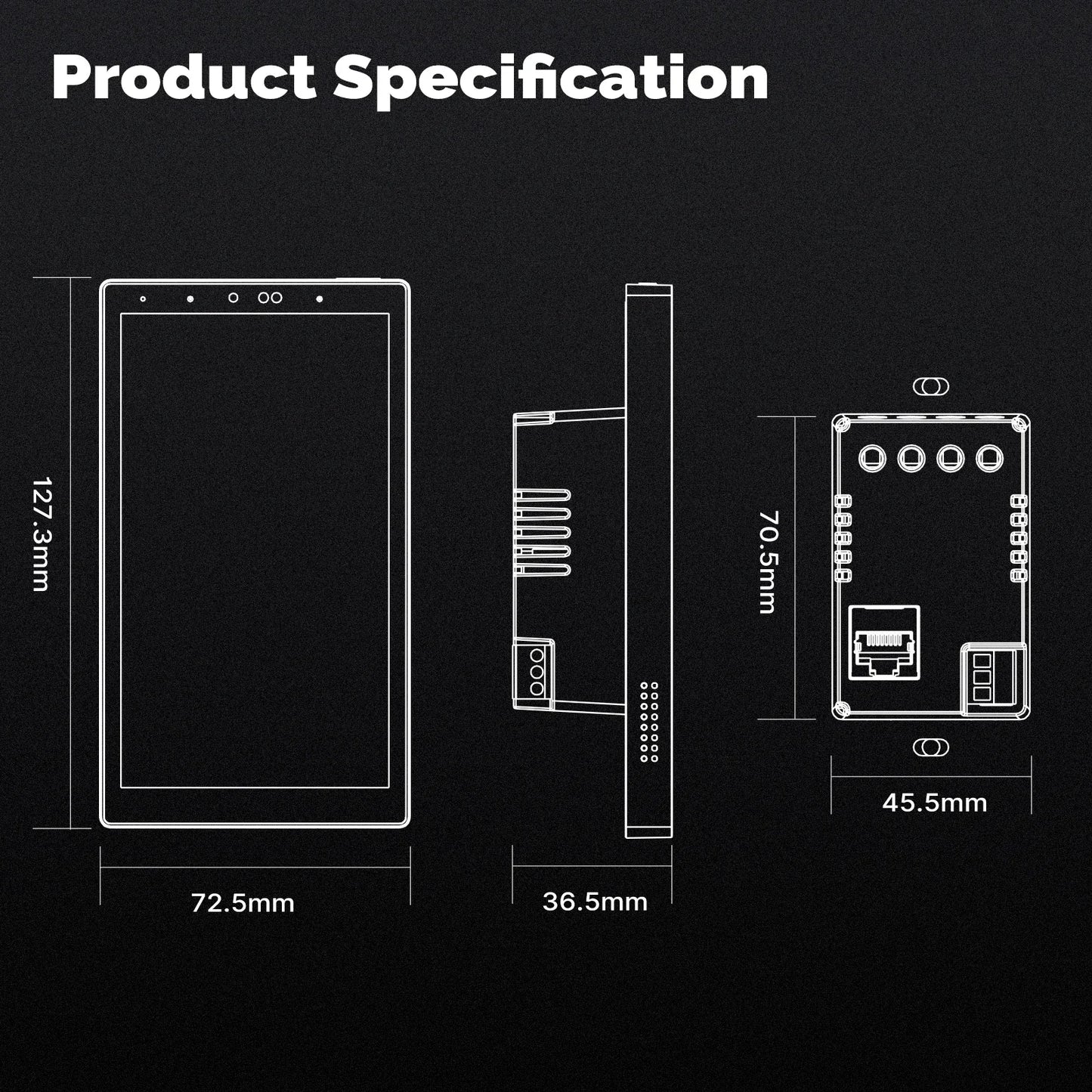 Tuya Wifi Smart 5-Inch Touch Screen US Center Control Panel Voice Control Alexa and Zigbee Gateway Built-In Scene Control