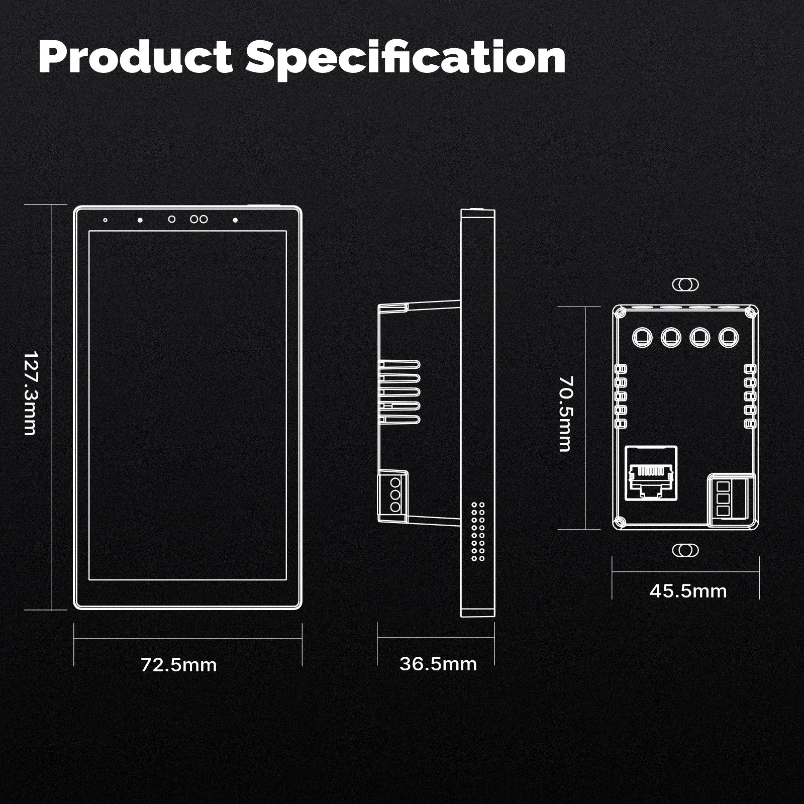 Tuya Wifi Smart 5-Inch Touch Screen US Center Control Panel Voice Control Alexa and Zigbee Gateway Built-In Scene Control